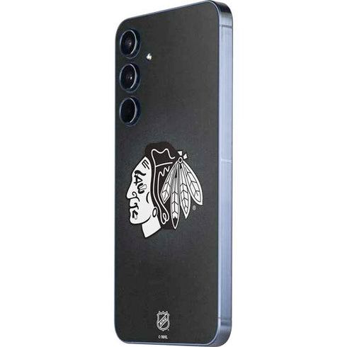 NHL Chicago Blackhawks Black Background Galaxy A35 5G Skin